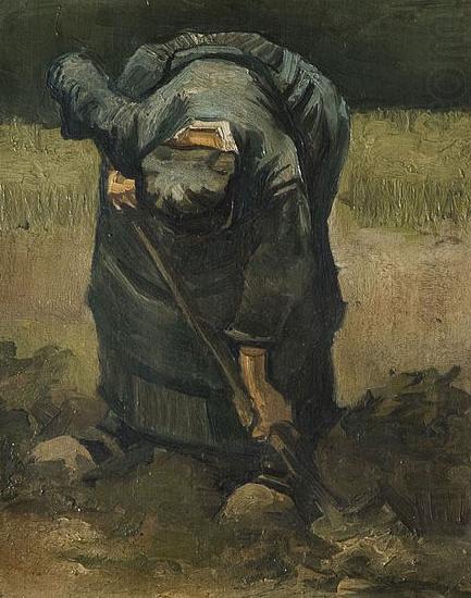 A Peasant Woman Digging, Vincent Van Gogh